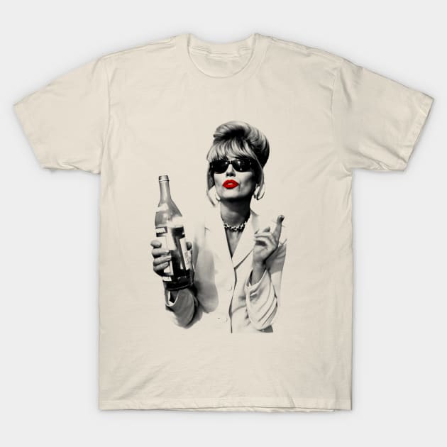 Patsy Stone Retro Fan Art Design T-Shirt by Jazz In The Gardens